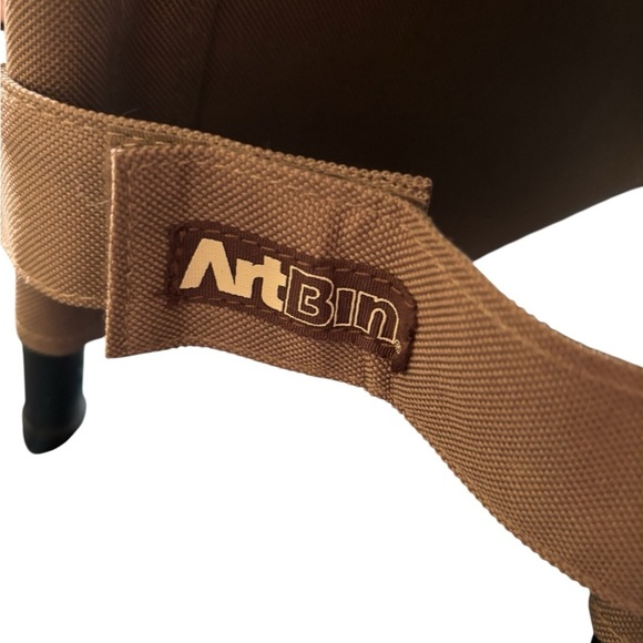 Art Bin Supply Standing Caddy Khaki Canvas 42 Loops Pens Pencils Brushes Pockets - Picture 5 of 6